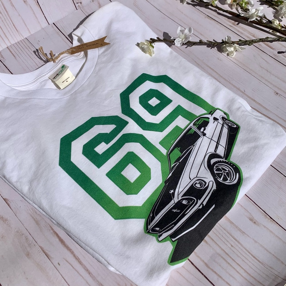 Vintage White Short Sleeve 1969 Mustang Tee